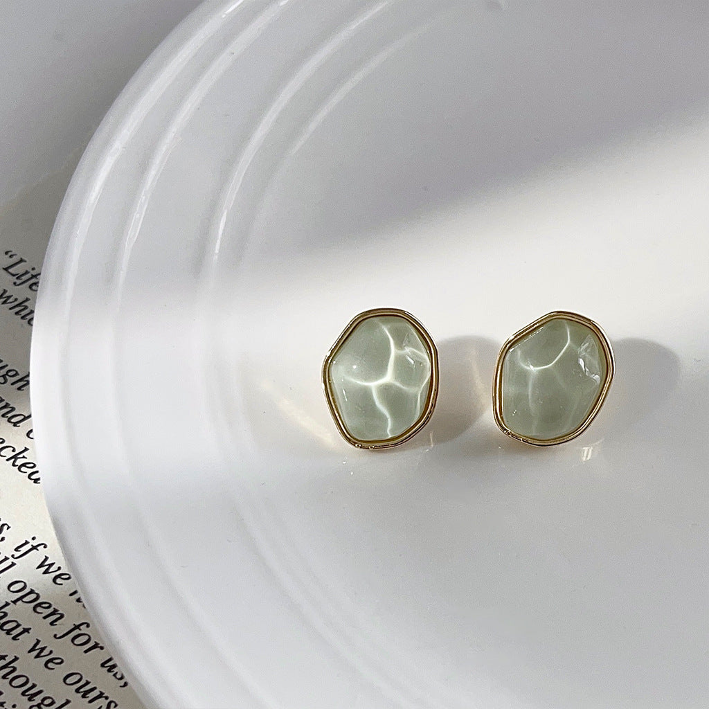 925 silver needle irregular translucent earrings-canovaniajewelry