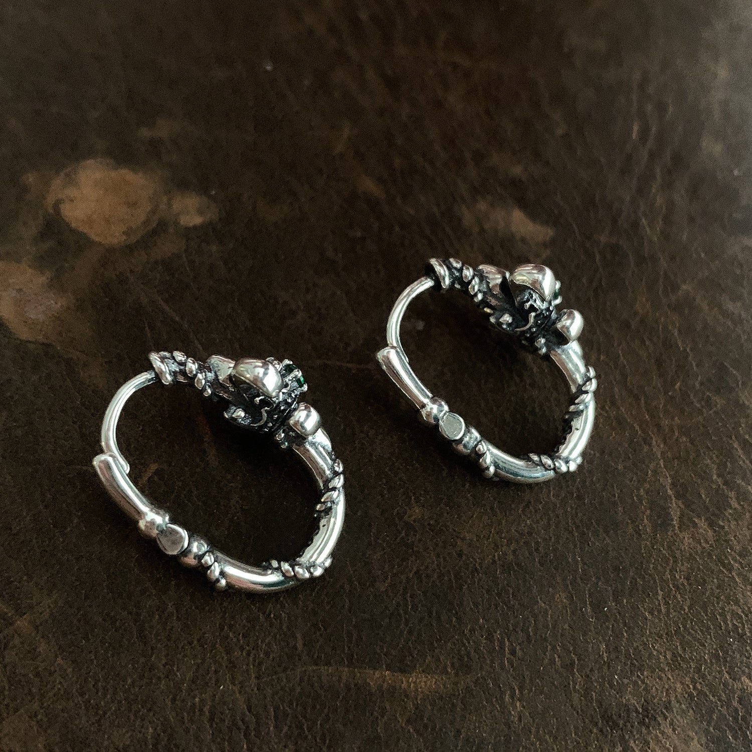Vintage Iris Emerald Zircon Ear Buckle Earrings-canovaniajewelry