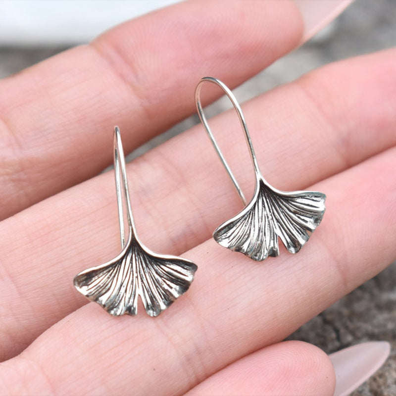 Ginkgo leaf Stud earrings-canovaniajewelry