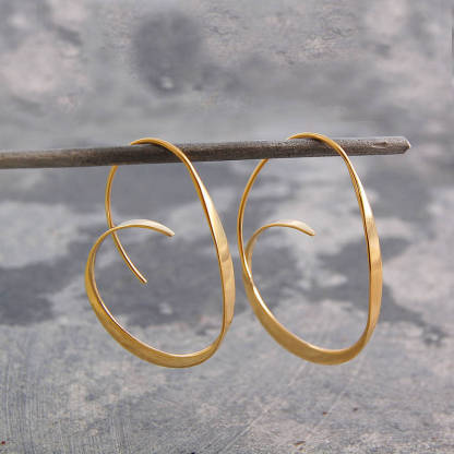 Fashion Spiral Large Hoop Earrings-canovaniajewelry