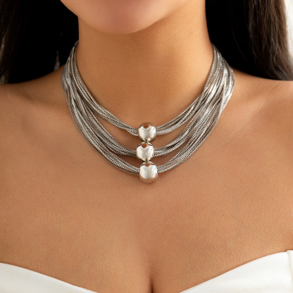 Exaggerated Multi-layer Chain Necklace