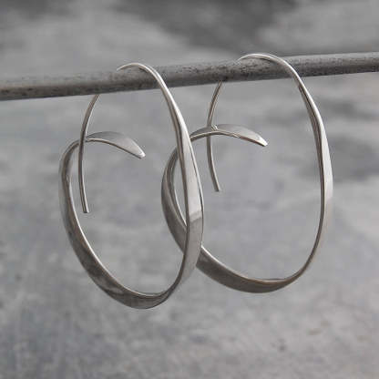 Fashion Spiral Large Hoop Earrings-canovaniajewelry