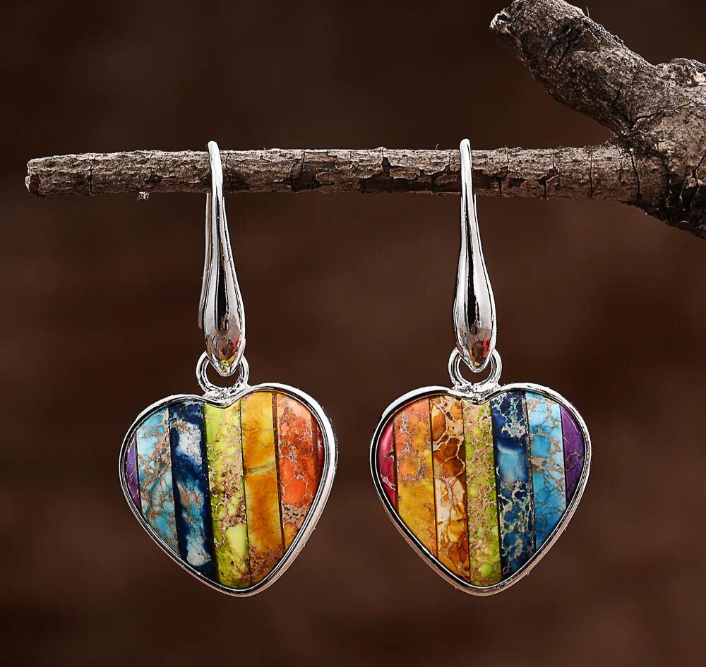 Chakra Heart Energy Earrings-canovaniajewelry