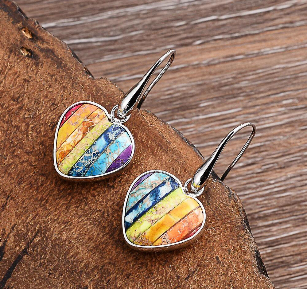 Chakra Heart Energy Earrings-canovaniajewelry