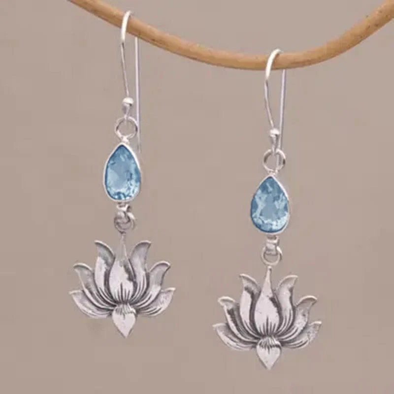 Lotus Design Elegant Earrings-canovaniajewelry