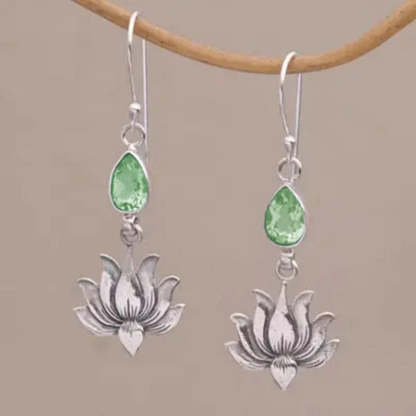 Lotus Design Elegant Earrings-canovaniajewelry