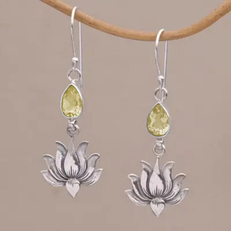 Lotus Design Elegant Earrings-canovaniajewelry