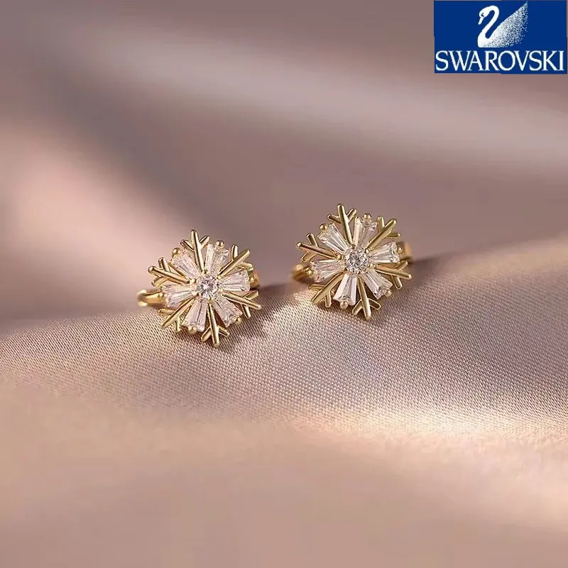 【Pirkite 1 ir gaukite 1 nemokamai】 Swarovski-❄ Prabangūs snaigės kubinio cirkonio auskarai moterims