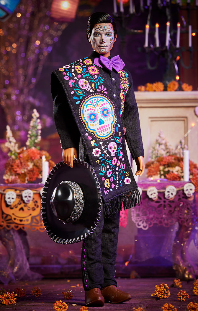 2024 ÚJ BARBIE DIA DE MUERTOS GYŰJTŐ RÓZSASZÍN/FEKETE BABA
