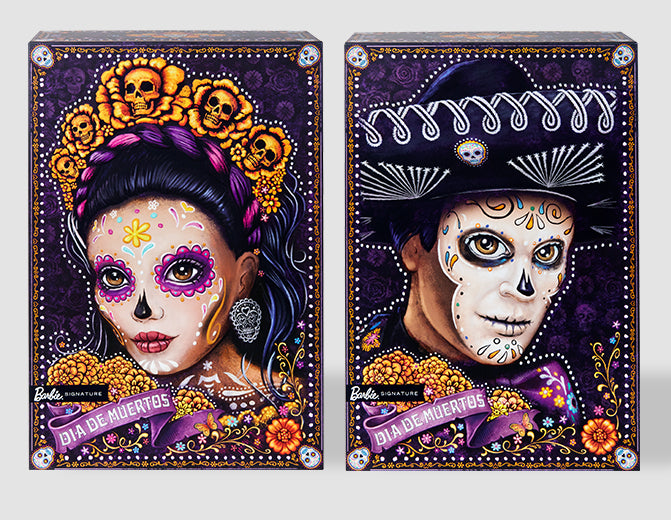 2024 ÚJ BARBIE DIA DE MUERTOS GYŰJTŐ RÓZSASZÍN/FEKETE BABA