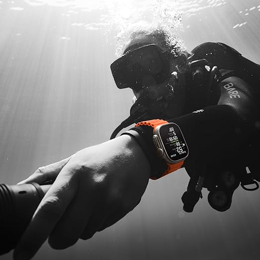 Apple Watch Ultra 2 [GPS + Cellular 49 mm] išmanusis laikrodis. Fitneso stebėjimo priemonė, tikslus GPS, veiksmo mygtukai, ilgas baterijos veikimo laikas, aiškus tinklainės ekranas [riešams, kurių apimtis 130-200 mm]