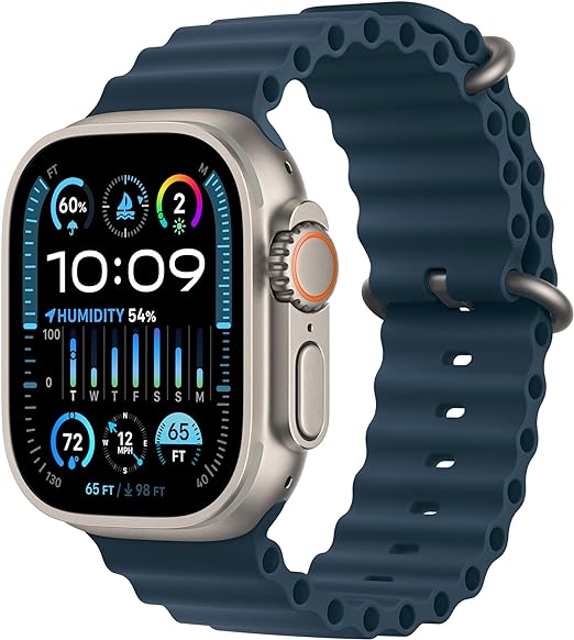 Apple Watch Ultra 2 [GPS + Cellular 49 mm] išmanusis laikrodis. Fitneso stebėjimo priemonė, tikslus GPS, veiksmo mygtukai, ilgas baterijos veikimo laikas, aiškus tinklainės ekranas [riešams, kurių apimtis 130-200 mm]