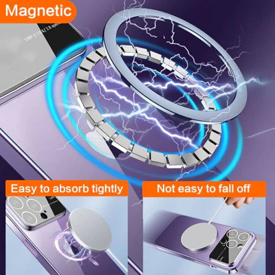 Magnetinis skaidrus dėklas su dideliu langu iPhone