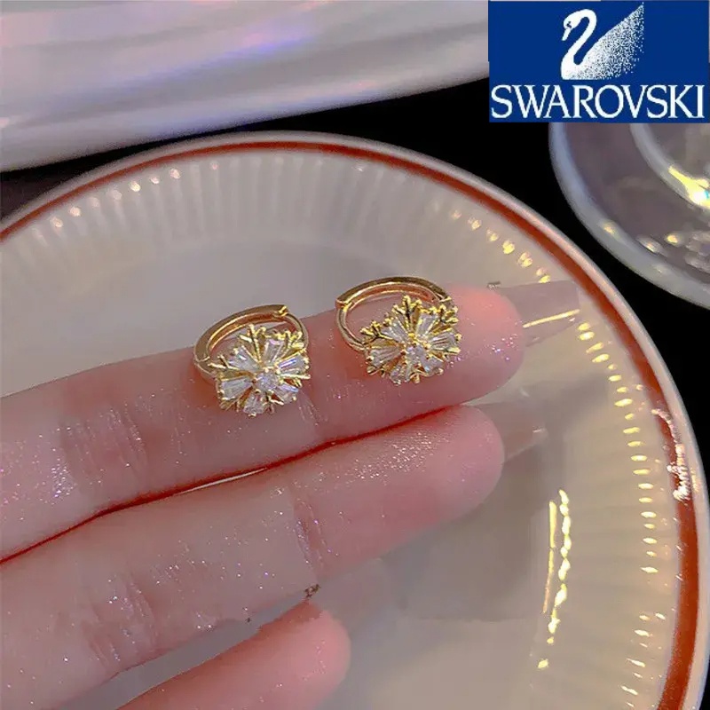 【Pirkite 1 ir gaukite 1 nemokamai】 Swarovski-❄ Prabangūs snaigės kubinio cirkonio auskarai moterims
