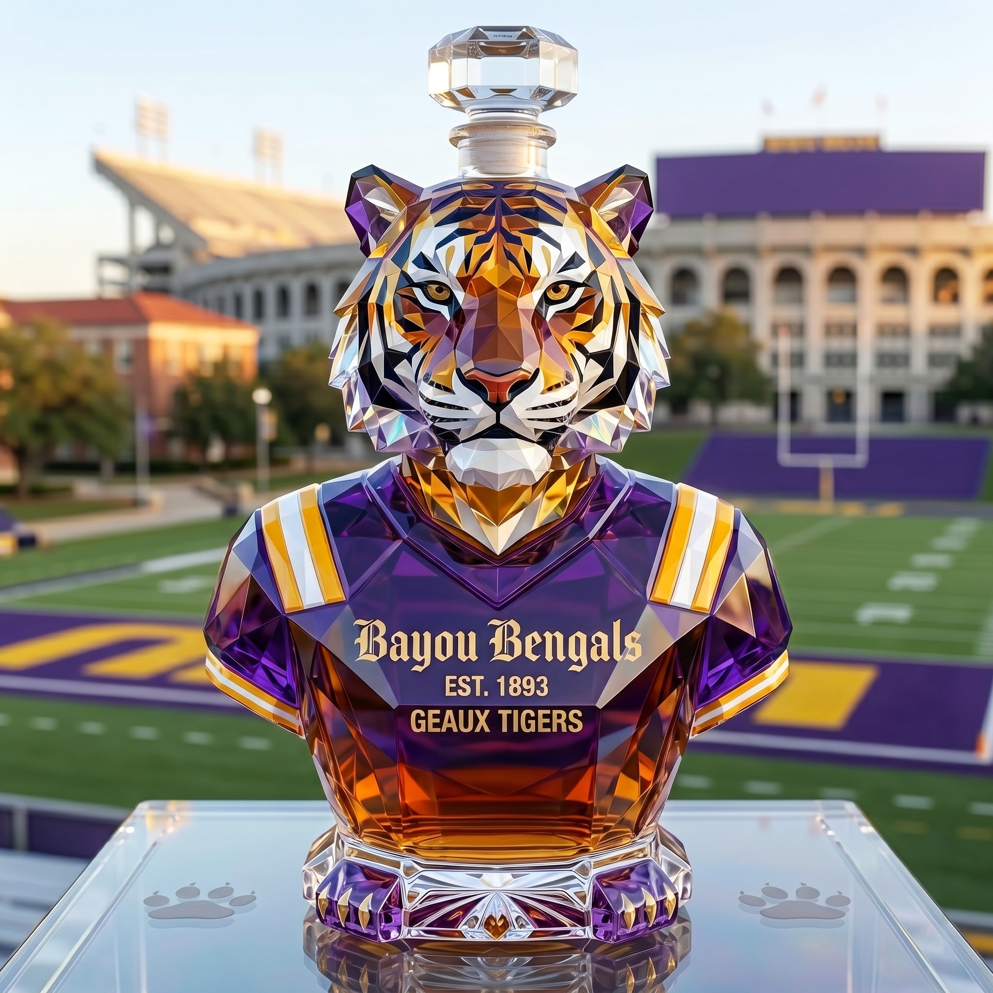Bayou Bengals Limited Edition Whisky Bottle