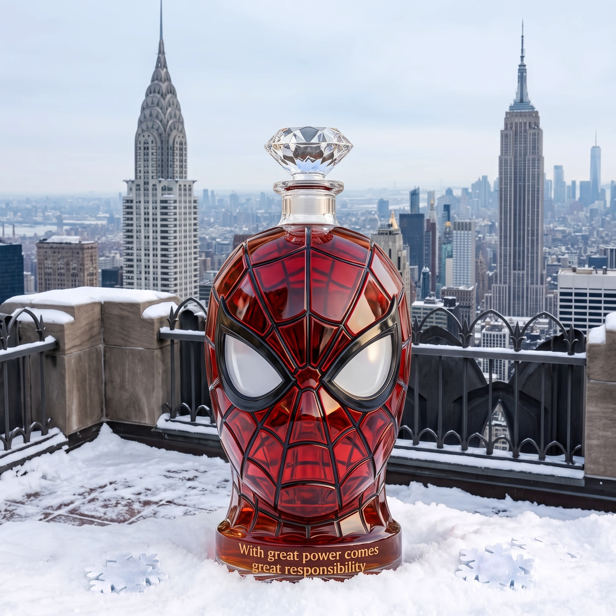 "Friendly Neighborhood" Superhero Whiskey Bottle