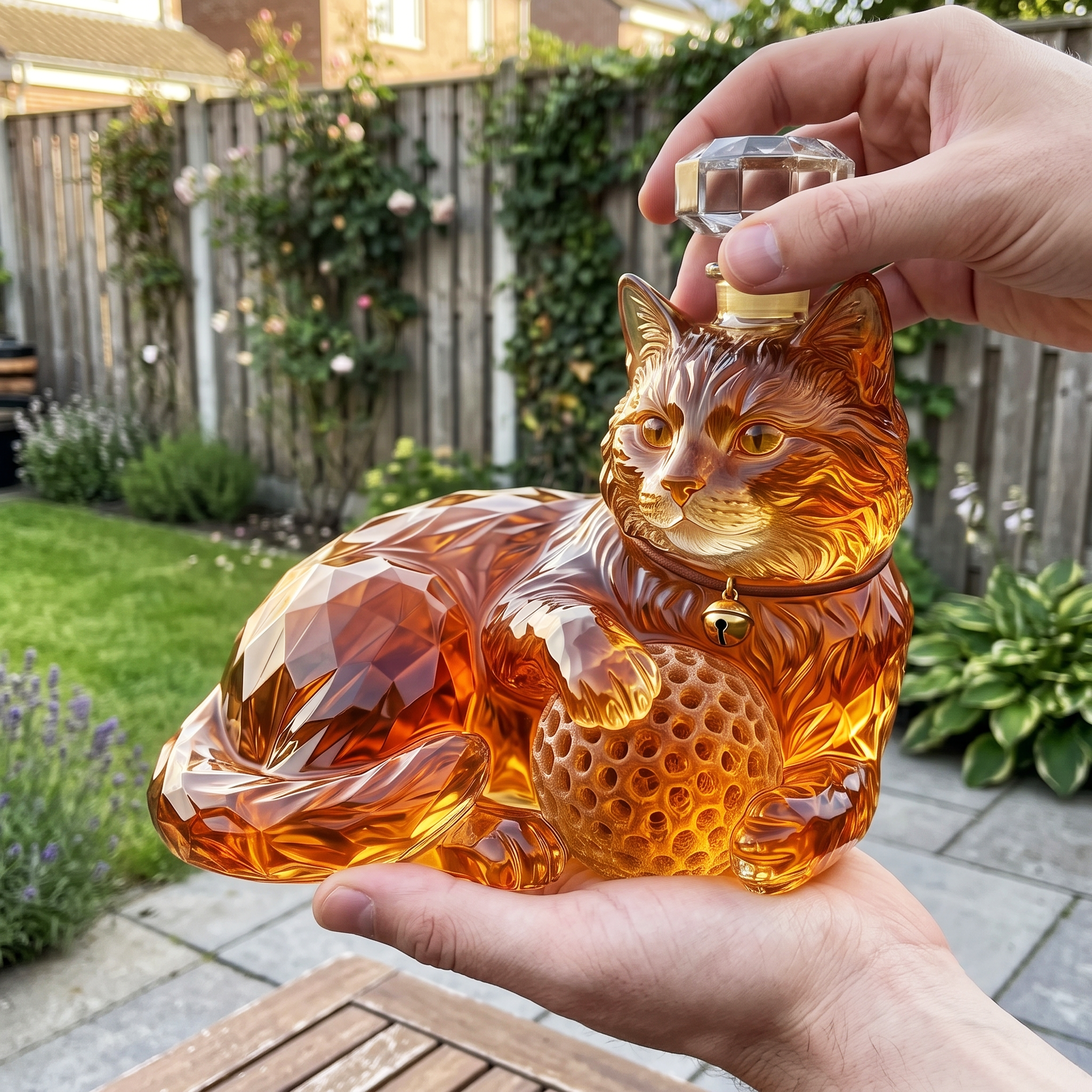 Playful Cat Whiskey Bottle