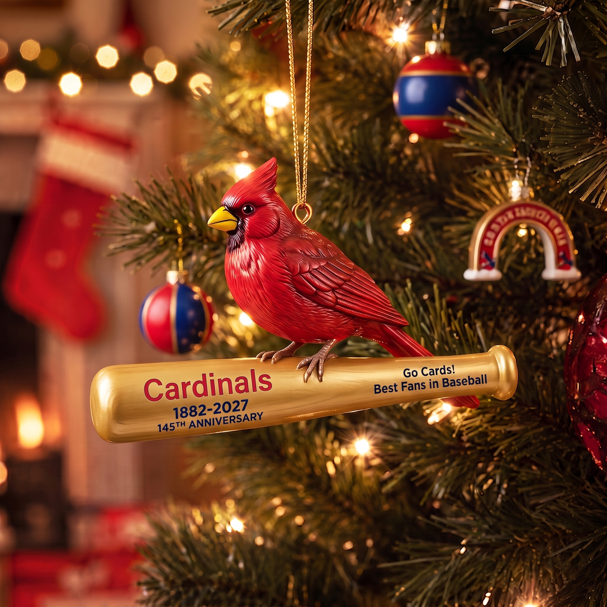 Cardinals 145th Anniversary Christmas Ornament
