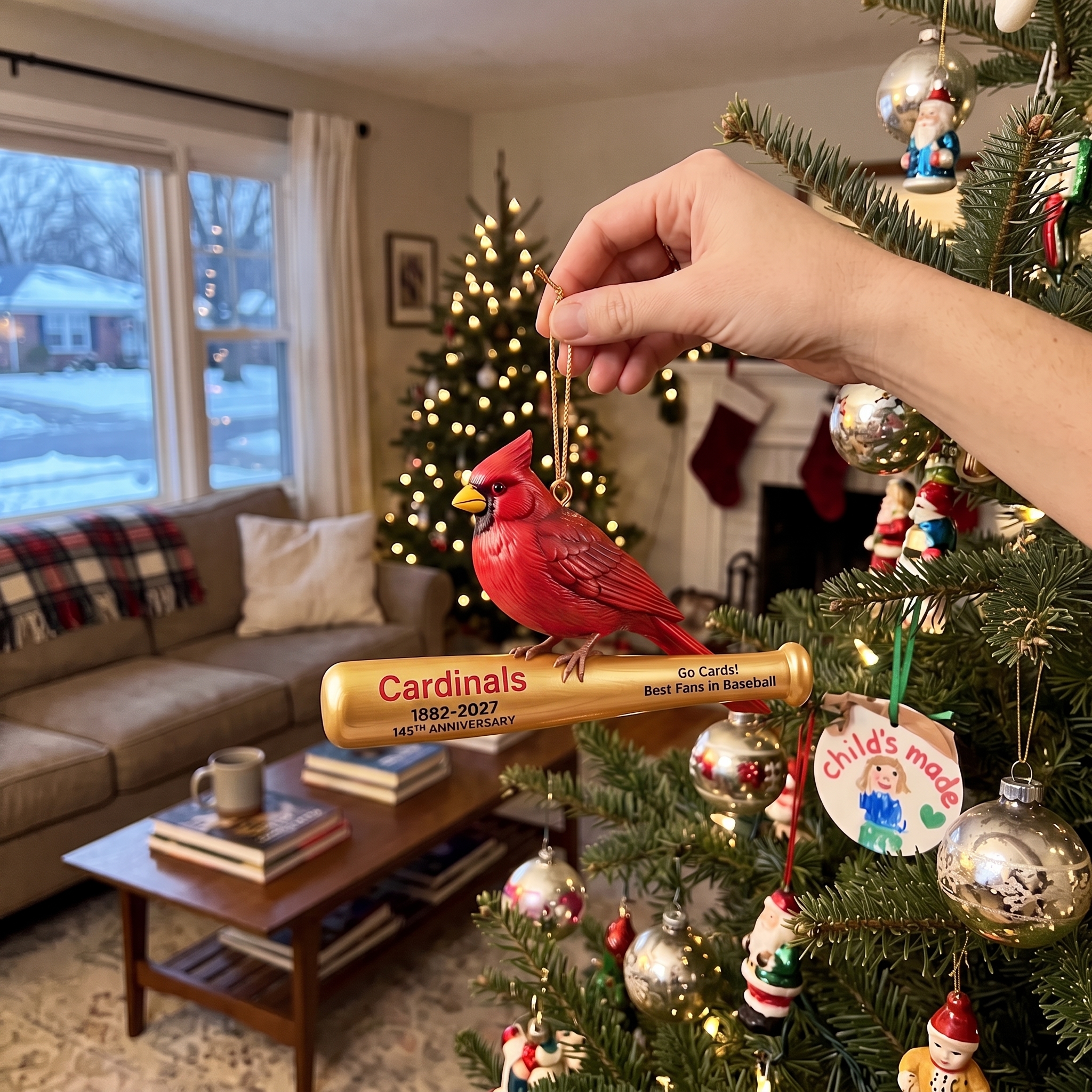 Cardinals 145th Anniversary Christmas Ornament