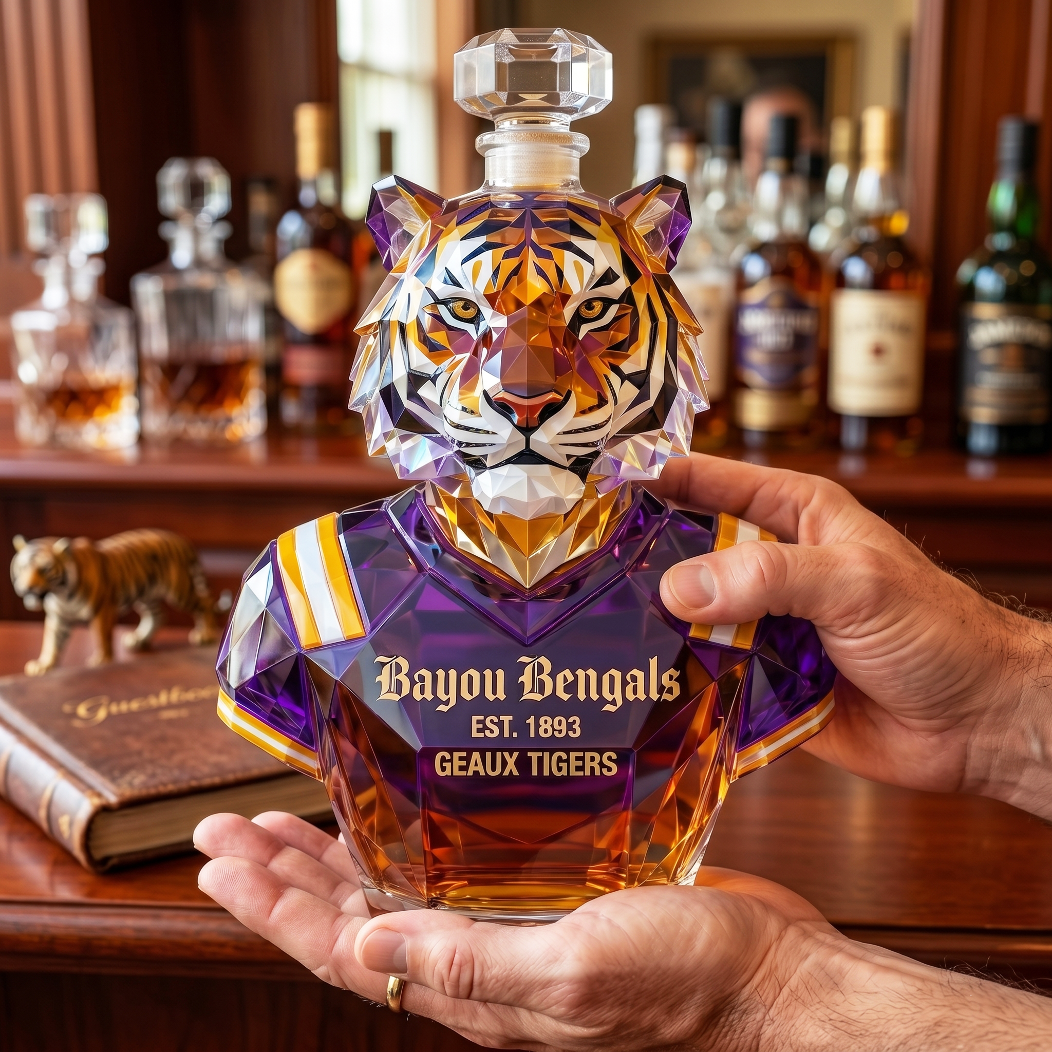 Bayou Bengals Limited Edition Whisky Bottle