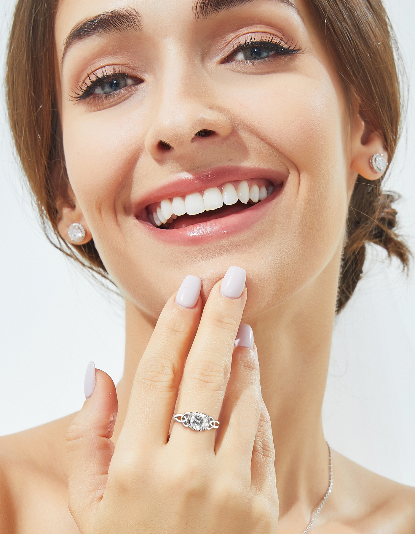 MomentWish Moissanite Wedding Rings for Women, D Color VVS1 Simulated Diamond 925 Sterling Silver Solitaire Rings