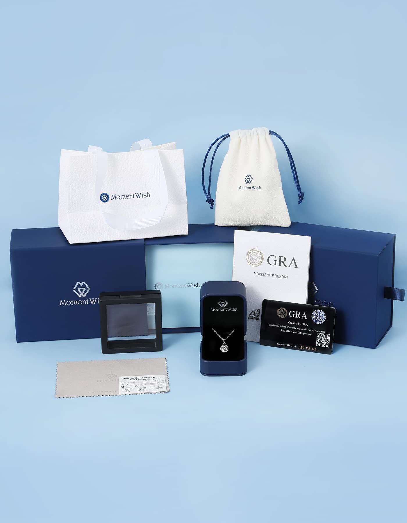 MomentWish Pearl Pendant Necklace for Women,Round Cut Diamond Necklace,925 Sterling Silver Heart Necklace Anniversary Wedding Gift for Her