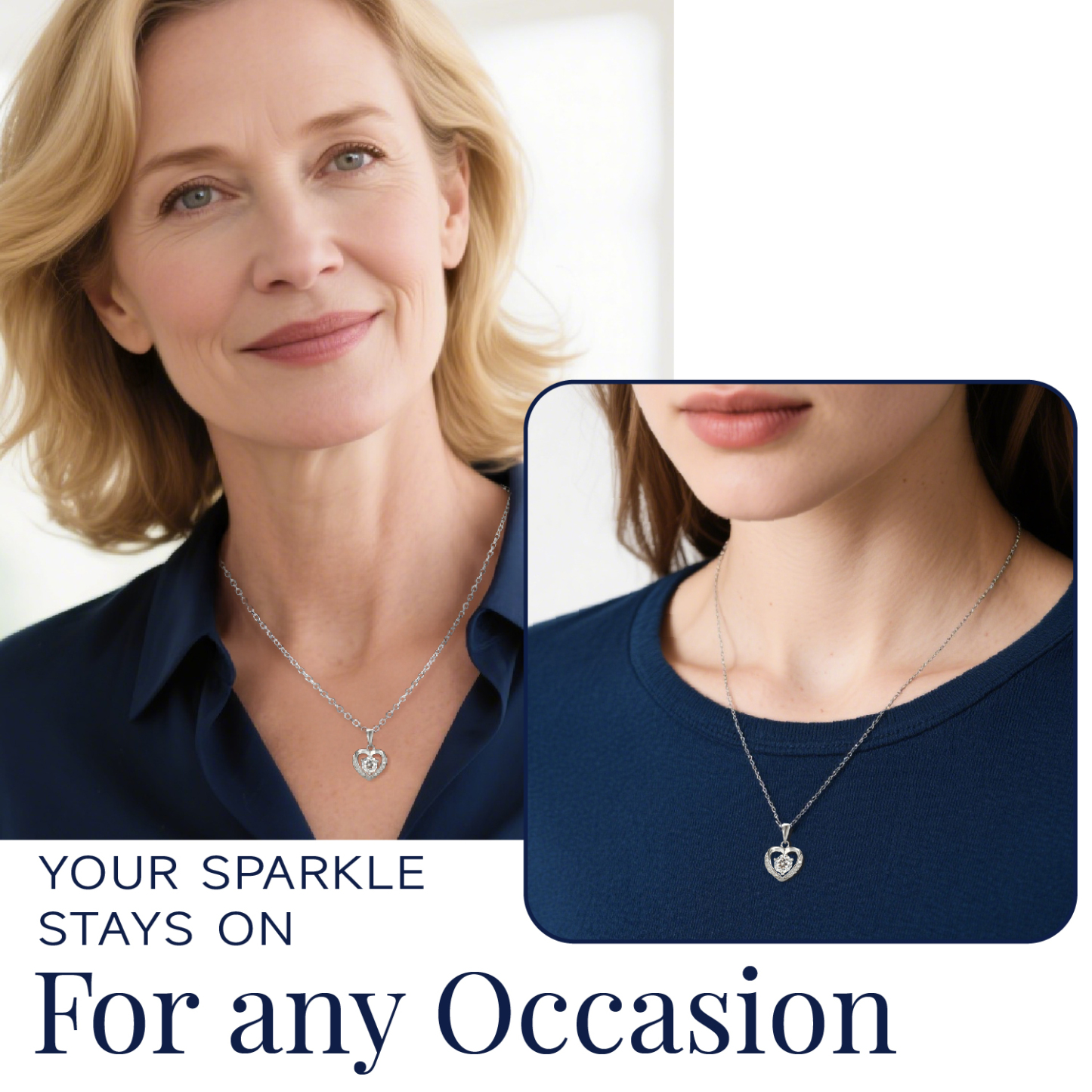 Momentwish 1 Carat Moissanite Heart Necklace for Women Simulated Diamond Sterling Silver Necklace Gifts for Her