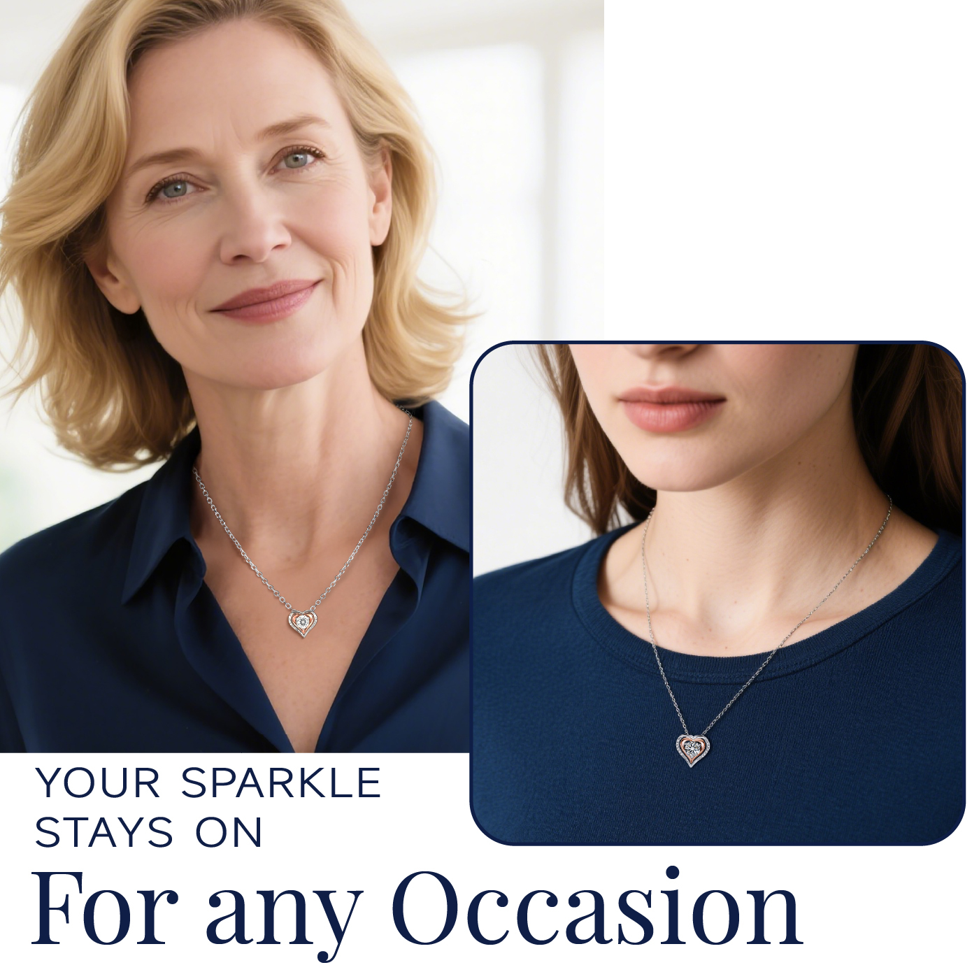 Momentwish 1 Carat Moissanite Heart Necklace for Women Simulated Diamond Sterling Silver Necklace Gifts for Her