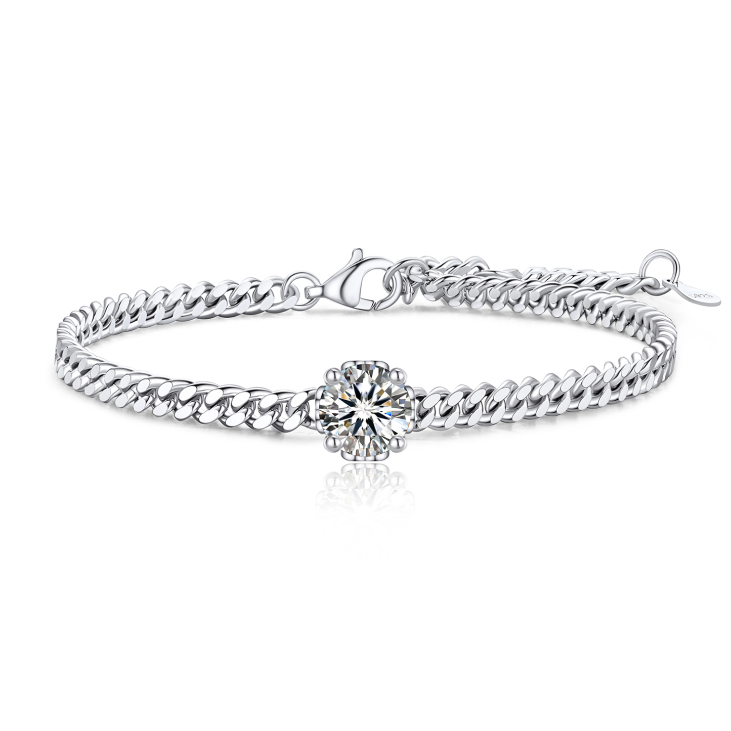 MomentWish Infinity Heart Bracelet With Moissanite For Women