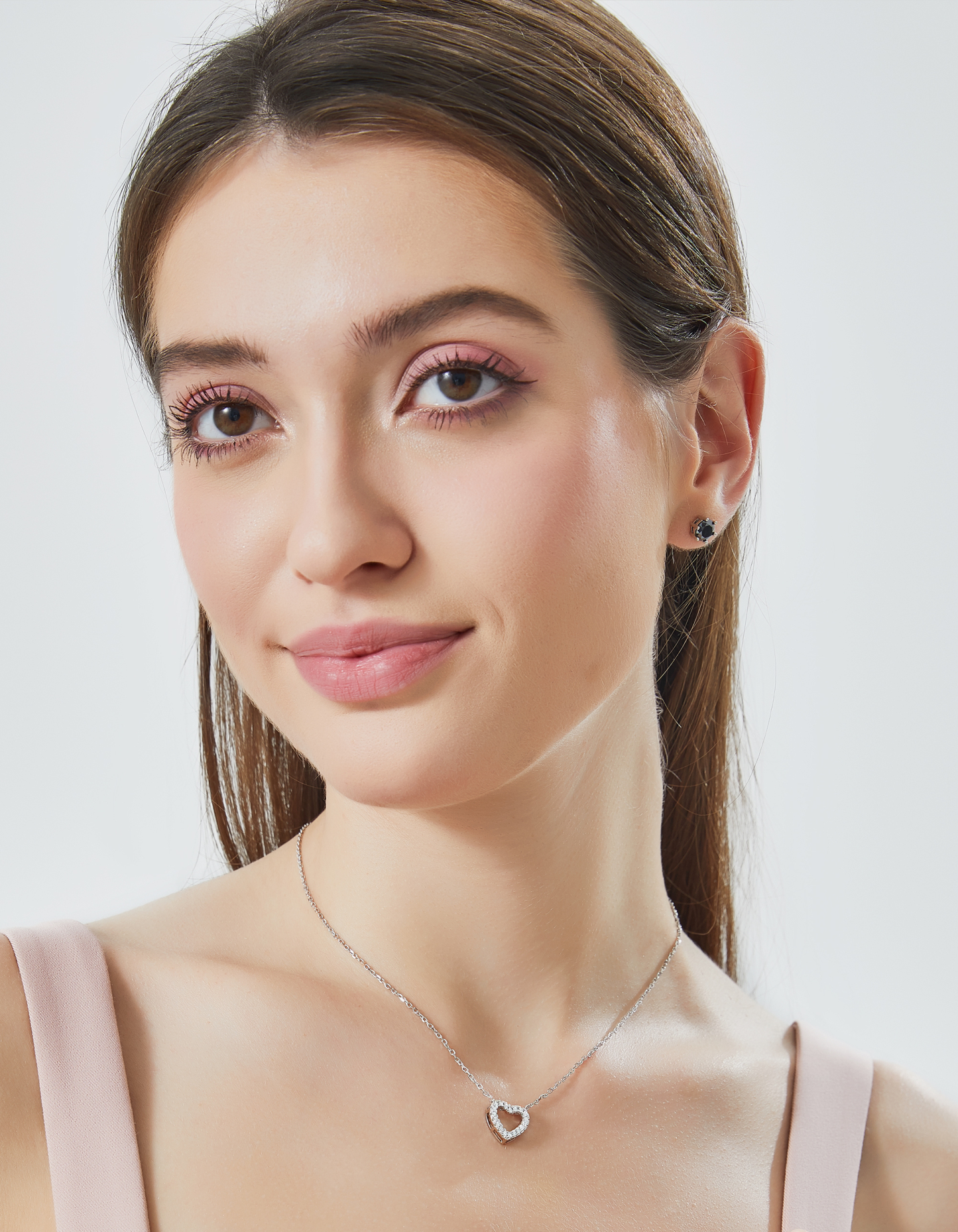 Moissanite Heart Pendant Necklace For Women in S925 Silver