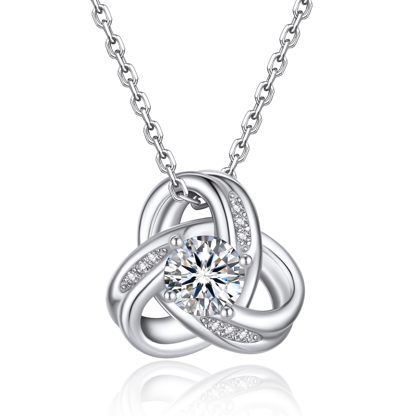 MomentWish Love Knot Necklace, Engagement Wedding Gifts for the Bride,