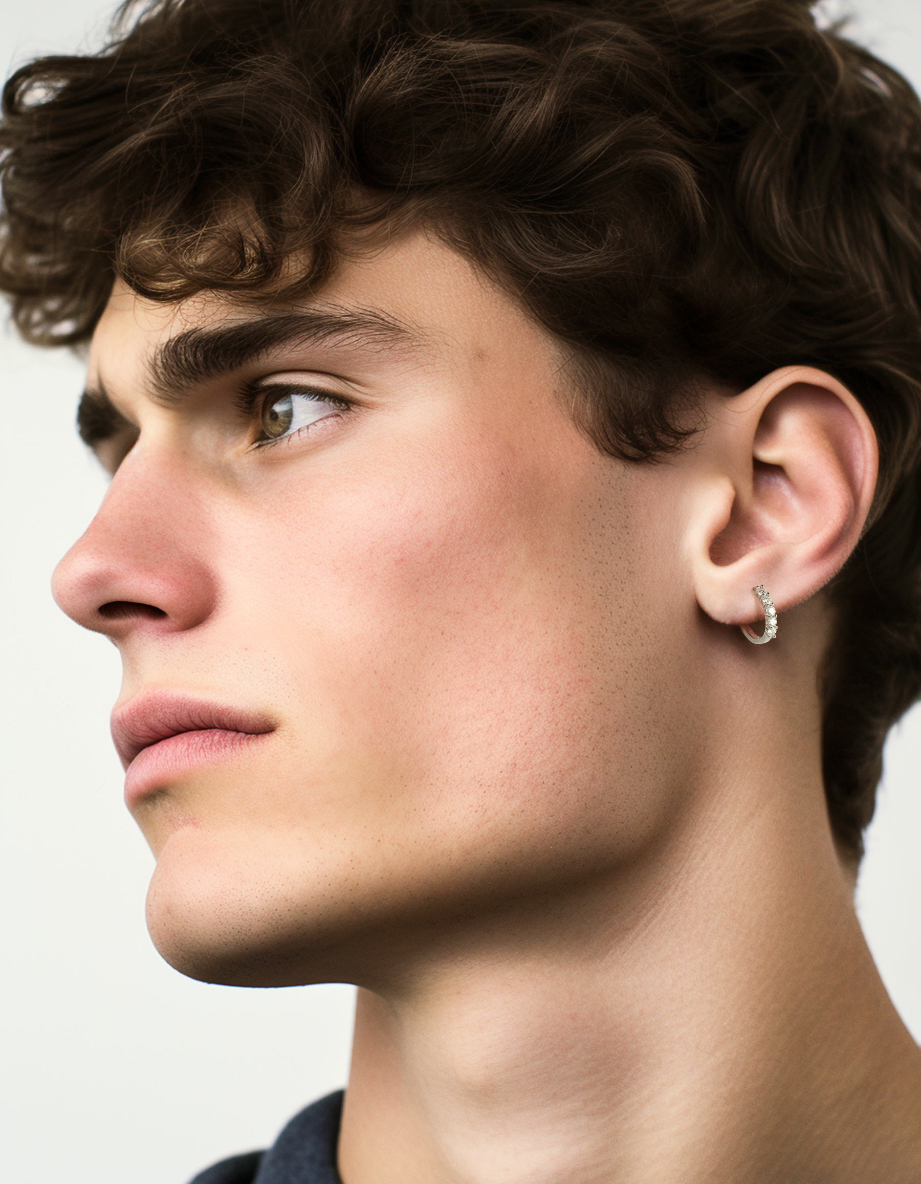 MomentWish Moissanite Silver Hoop Earrings, 1Carat D Color VVS1 Simulated Diamond Huggie Earrings for Women