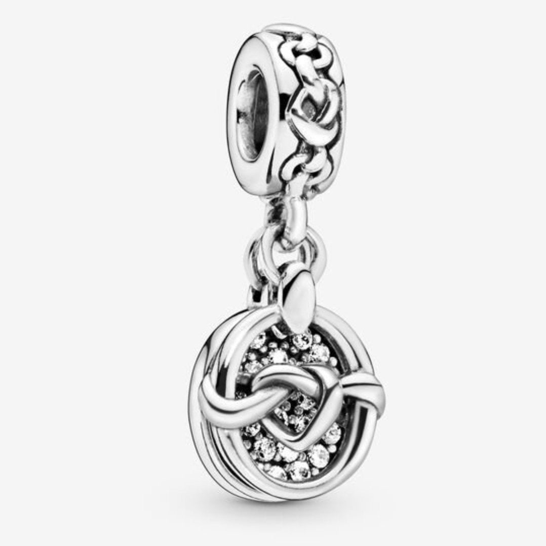 Knotted Hearts Dangle Charm-JewelrYowns