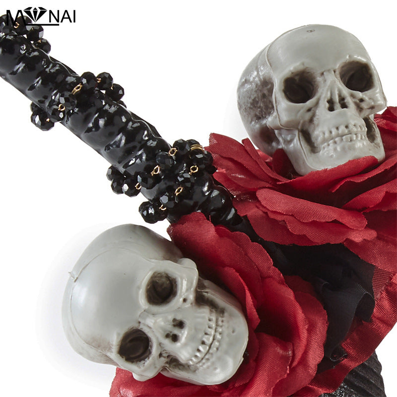 Gothic cos accessories dark witch horn headband retro skull punk Halloween headband performance headband