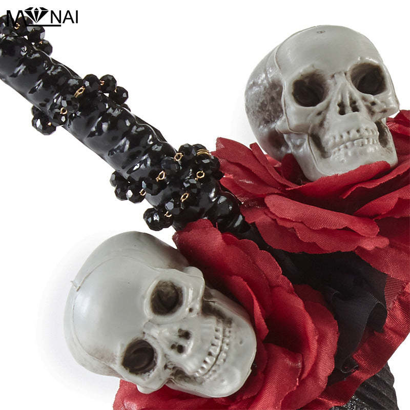 Gothic cos accessories dark witch horn headband retro skull punk Halloween headband performance headband