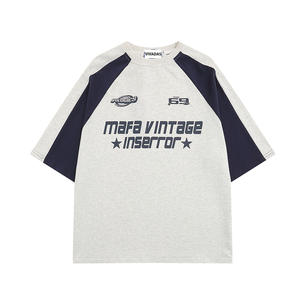 VIVADAS Men Street Retro 90s Racing Shirts