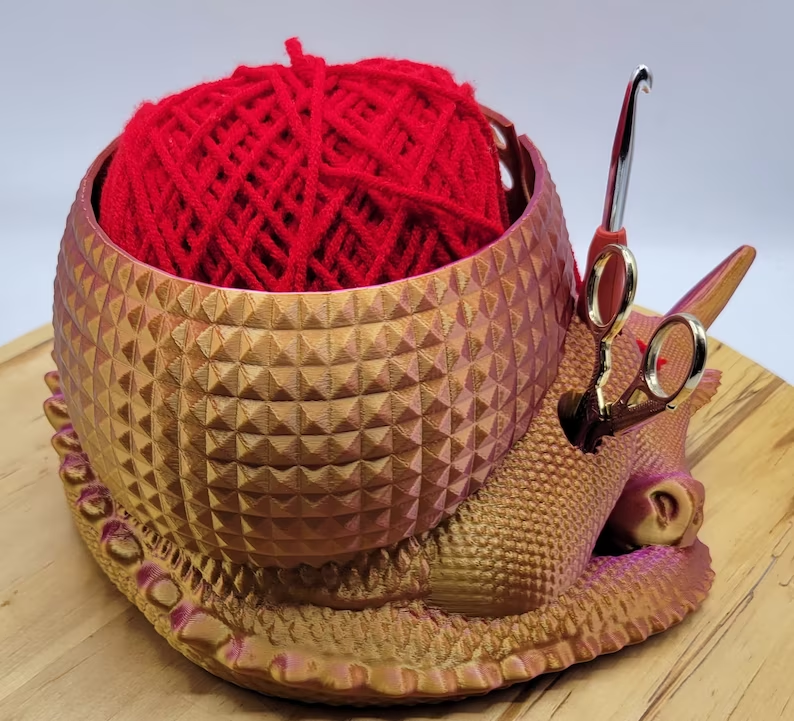 Large Fantasy Dragon and Egg Fantasy Bowl - Yarn Storage - High Quality Knitting or Crochet Bowl
