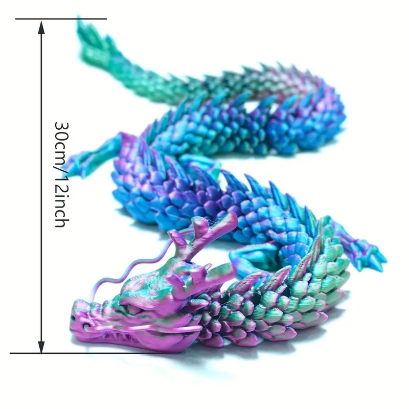 3D Printed All-in-one Shape Chinese Dragon