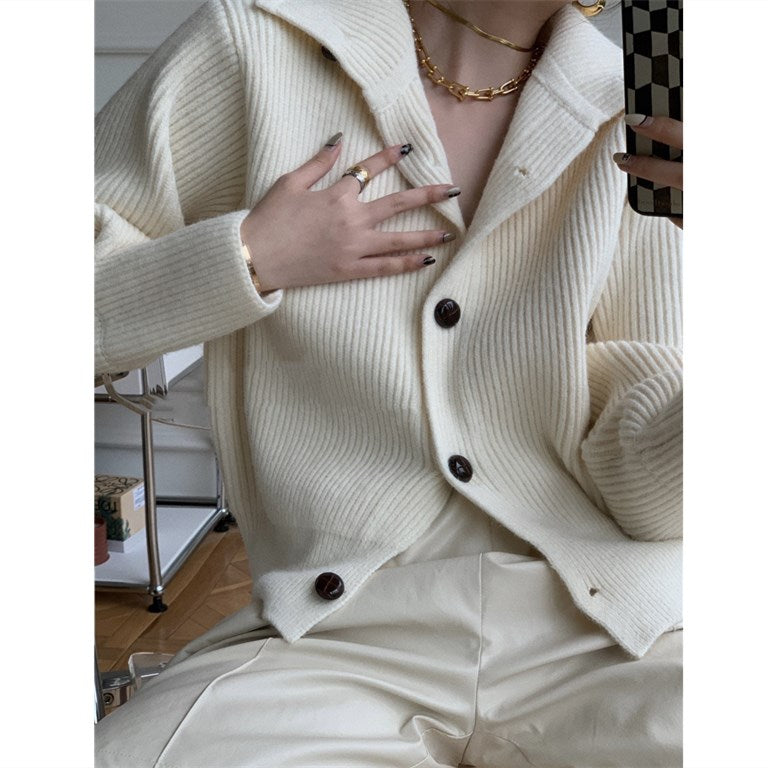 Turtleneck Cape Personality Cardigan Long Sleeve Sweater