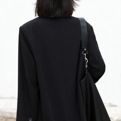Heavy Industry Temperament Double Front Long Loose Suit Jacket