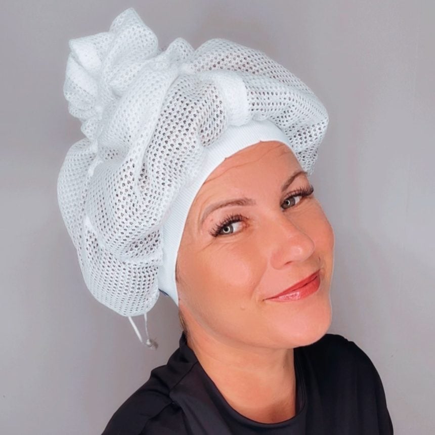 ⏰2024 New Year Sale 49% OFF🎁Net Plopping Bonnet Cap For Drying Curly Hair💞