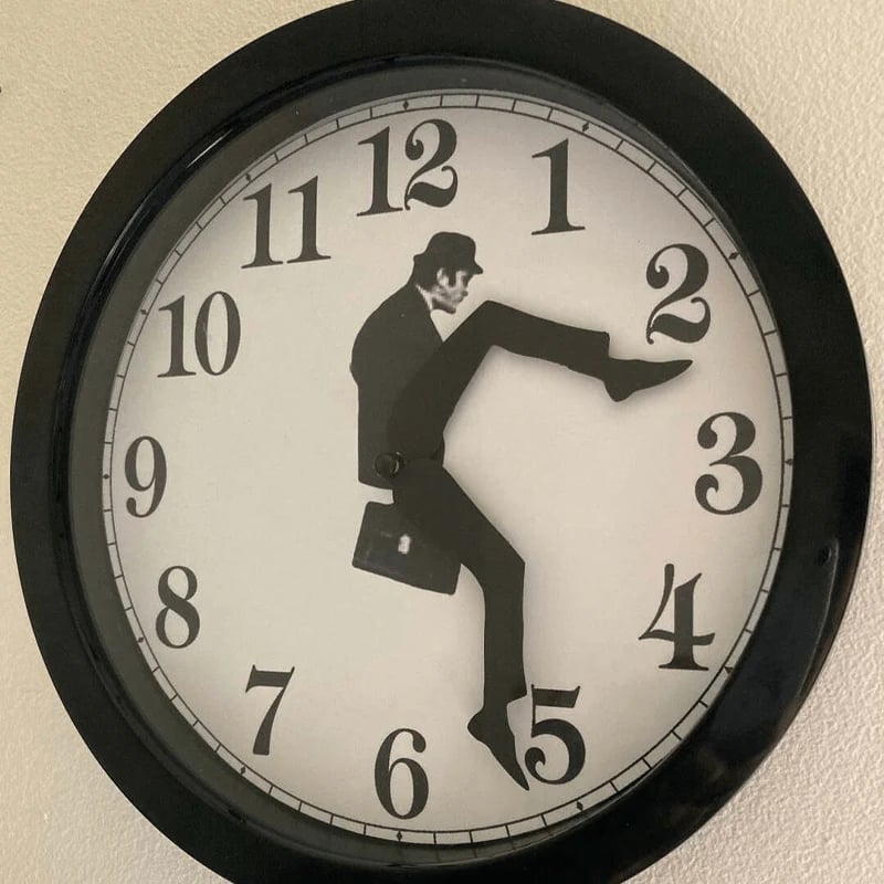 Monty Python inspired Silly Walk Wall Clock(BUY 2 FREE SHIPPING)