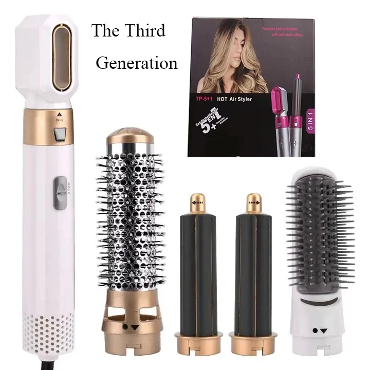 ZENX Wholesale 5 In 1 Hair Curler Set  Upgraded Negative ions Hair Dryer Hot Comb Brush Curling Iron For Dyson Airwraps