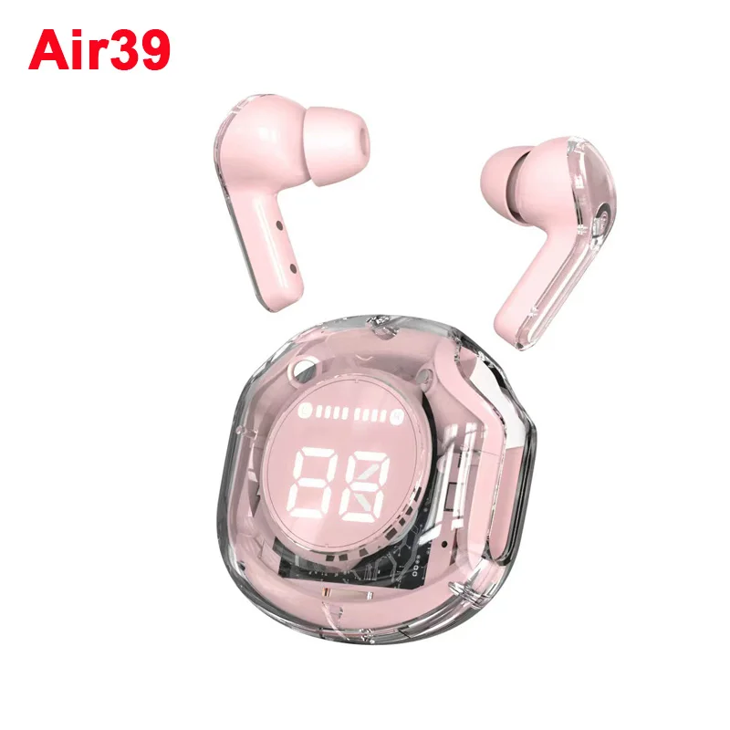 ZENX wireless Bluetooth headset transparent headphones led power digital display stereo sound earphones for sports working