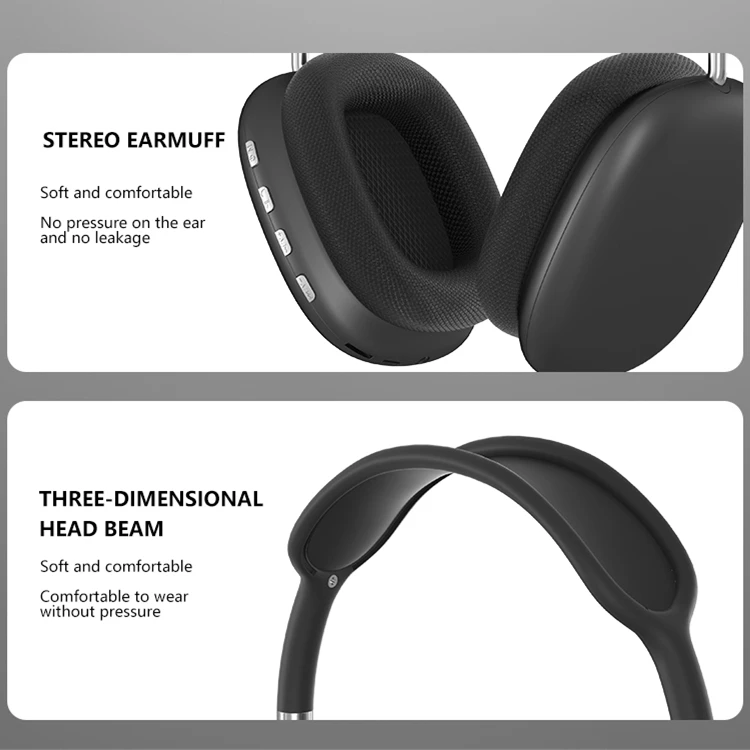 ZENX Pro Max wireless Bluetooth earphones headphones headset sports gaming TF card slot headset Noise Cancelling headphone