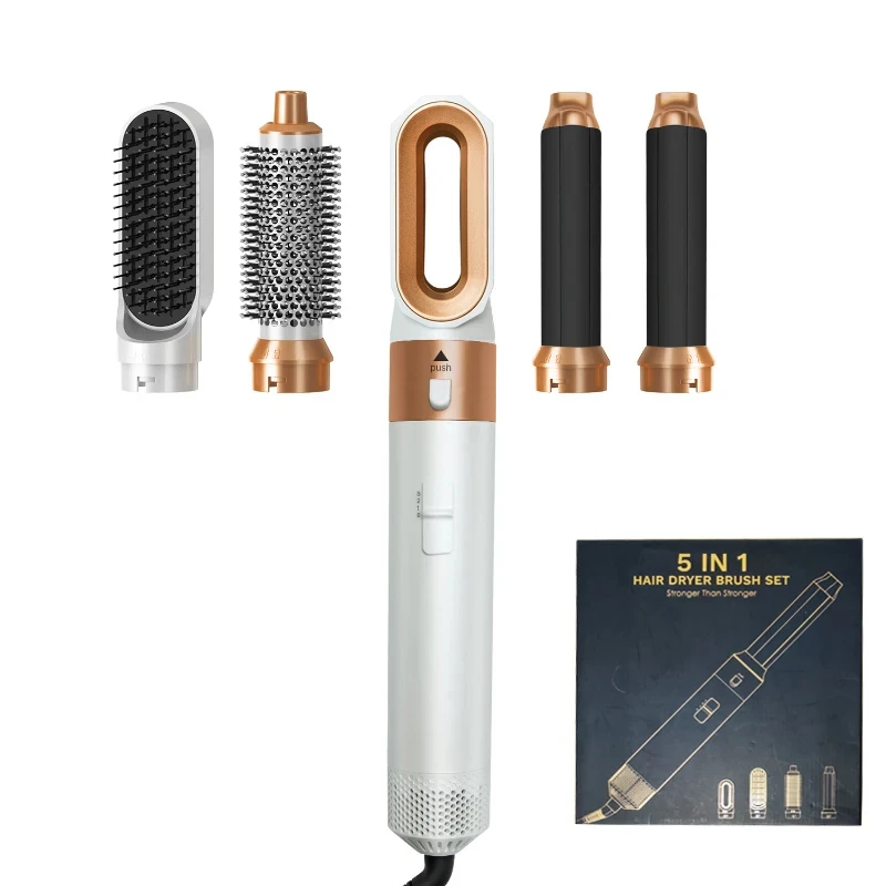 ZENX 5 in 1 Hair Dryer Hot Comb Set Professional Curling Iron Hair Straightener Styling Tool For Dyson Airwrap Hair Dryer Household