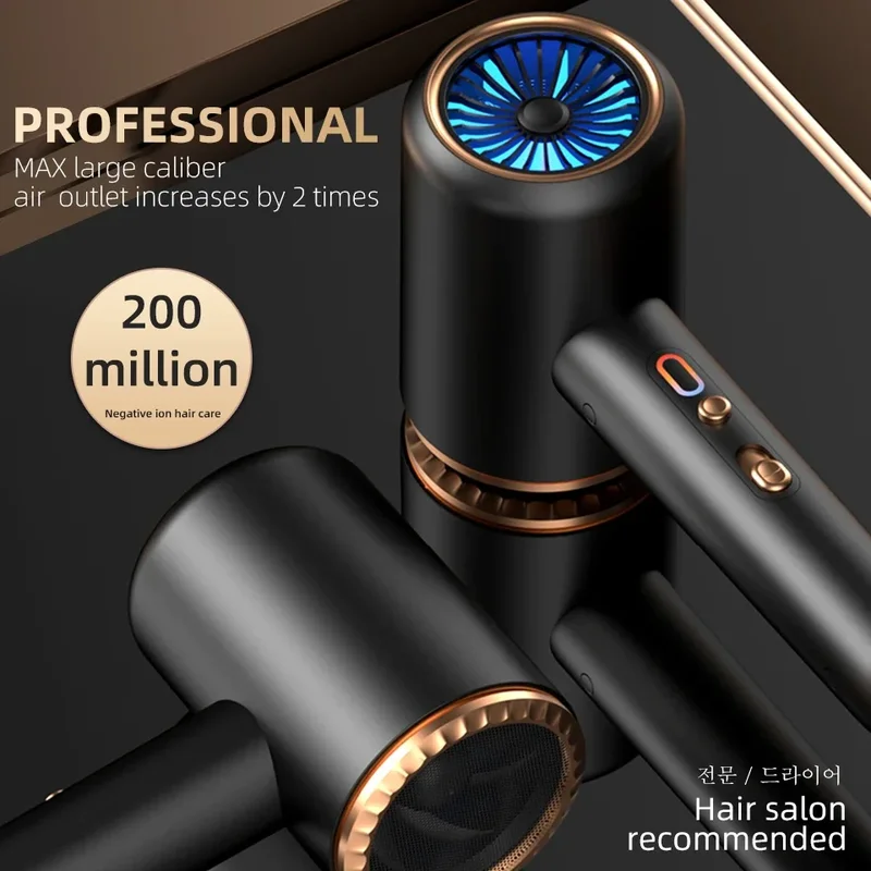 ZENX Professional Hair Dryer Hot Cold Wind Air Brush Hairdryer Negative Lonic Blow Dryer  Strong PowerDryer Salon Tool 2400W 3th Gear