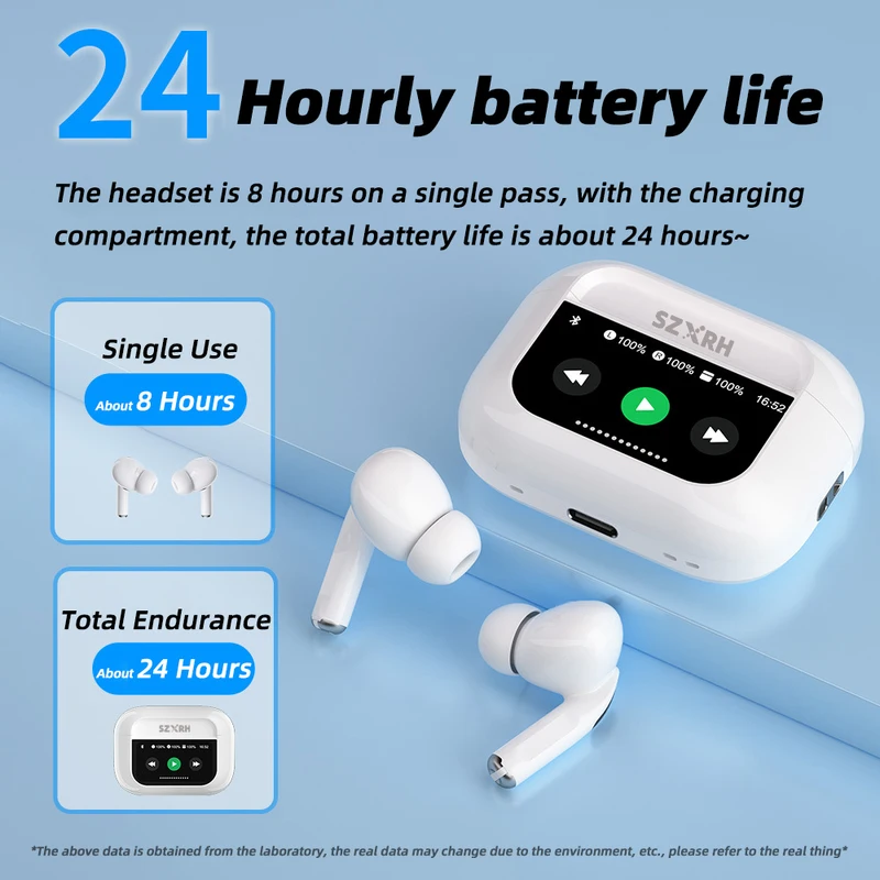 ZENX SZXRH Z50 ANC Wireless Bluetooth Headphones 5.4 LED Screen Headset TWS Earbuds Touch Noise Cancelling Earphones For Android iOS