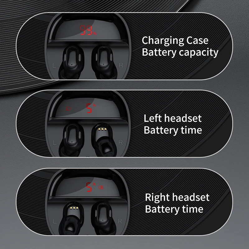 ZENX Go WM01 Plus Wireless TWS Bluetooth Headphones 5.0 Earphones Stereo Sports Waterproof Headsets with LED Digital Display