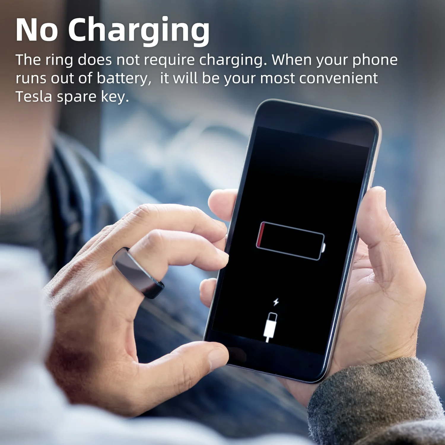 Tesstudio Tesla Model 3/Y Smart Key NFC Ceramic Keyring RFID Tech Card Key Fob Made With Original Card-Tes studioModel Y,Model 3tesla accessories